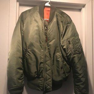 Alpha Industries M-A1 Pilot Bomber Jacket - Sage Green - Size Medium